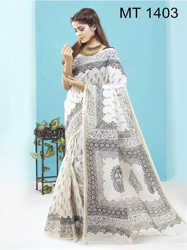 Summer Friendly Soft Pure Cotton Saree For Women's