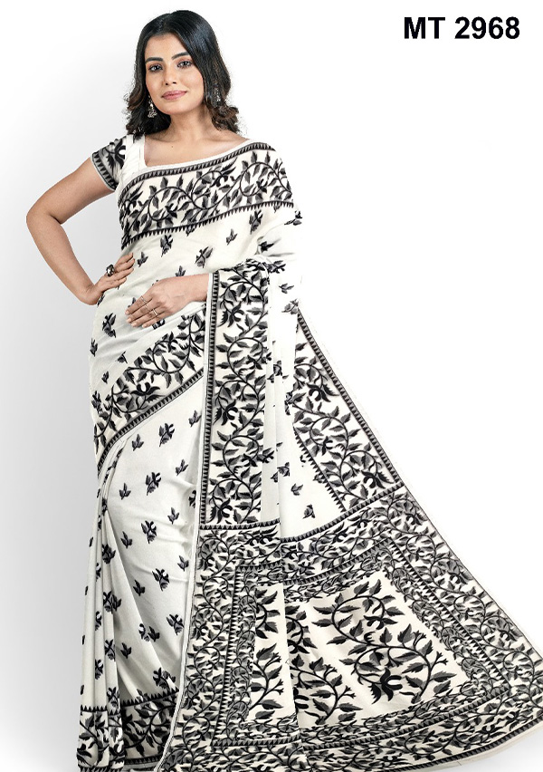 Gas Silk Tangail Jamdani Saree For Gorgeous Women's