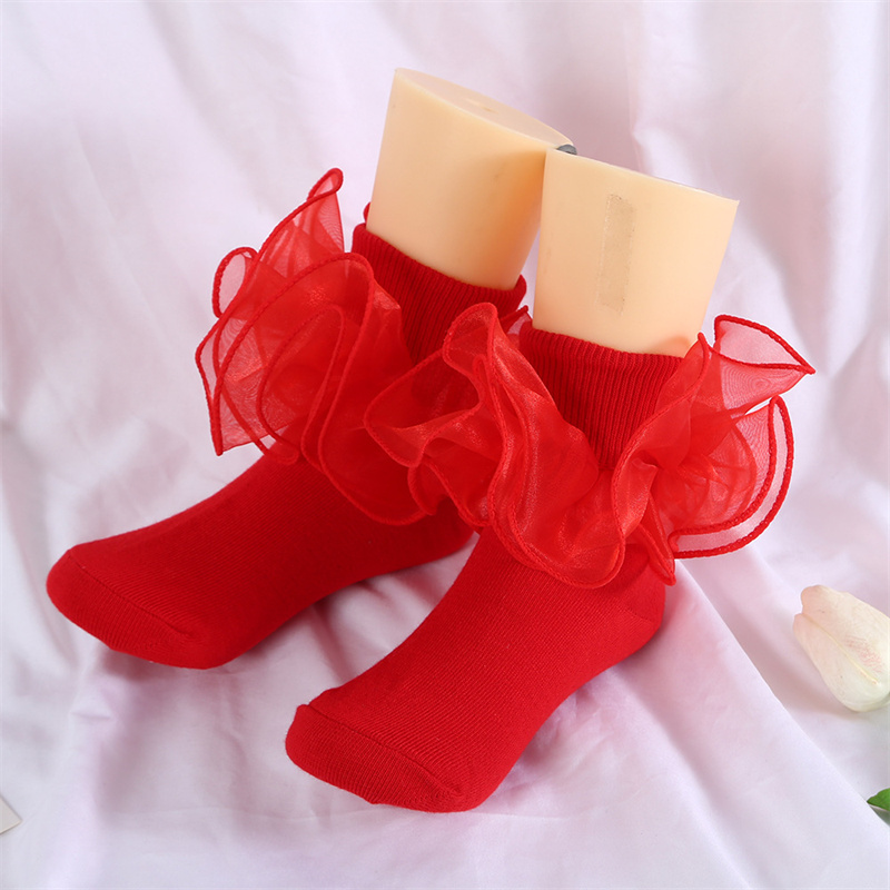 Floral Solid color Socks