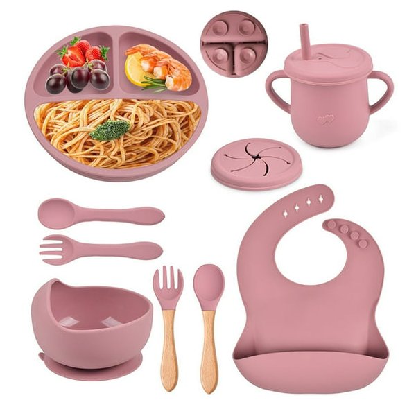 9 Pcs Silicone Feeding Set for Kids