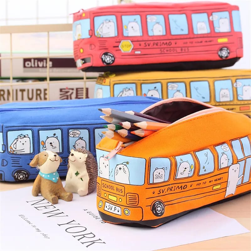 Large capacity Bus Pencil Case