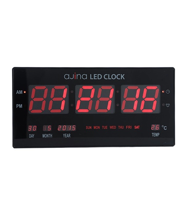 Ajina Motion LED Digital Wall Clock Medium Red
