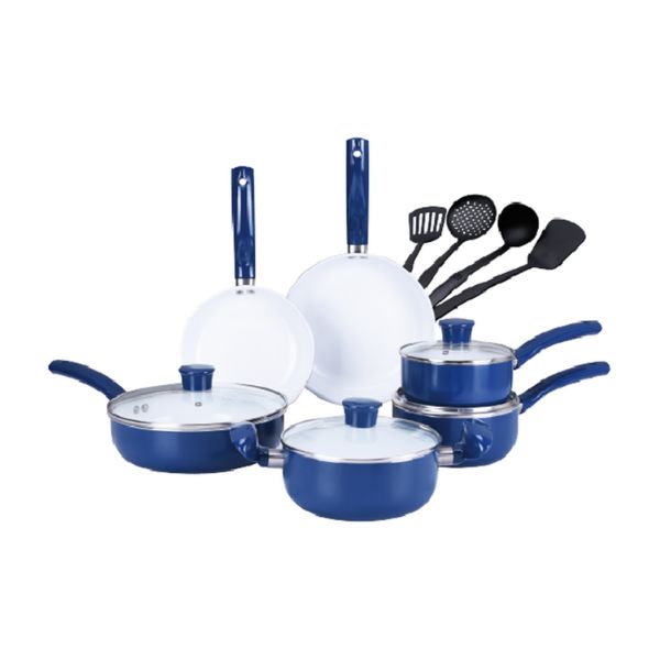 Gazi Non-Stick Cookware Set PRB-14C Blue (Best Price)