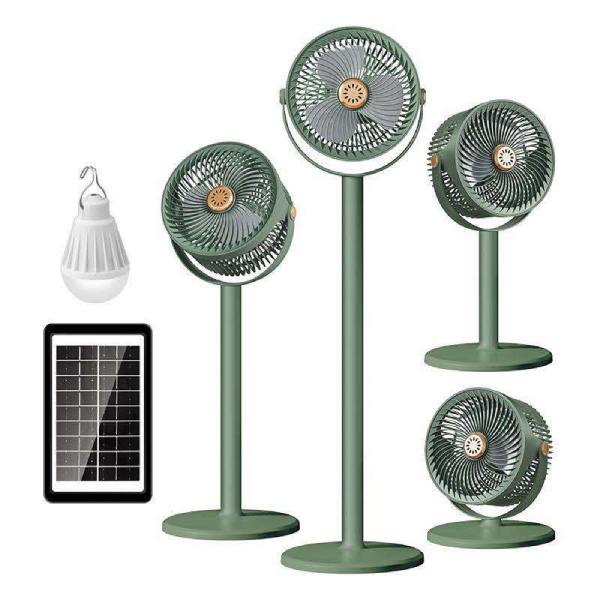 Adjustable Height Solar Floor Fan