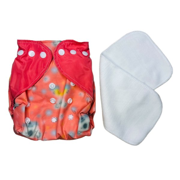 All-in-One Reusable Baby Cloth Diaper (0-24 Months) - Washable & Adjustable Pocket Diaper