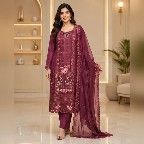 Noors Nehir Luxury Three Piece(323)-