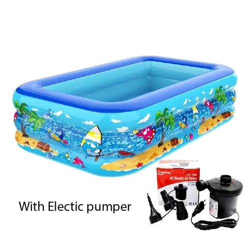 Inflatable Baby Bath Tub Swimming Pool With Electric Pumper